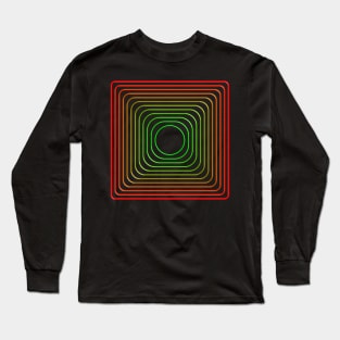 Rounded squares in red and green Long Sleeve T-Shirt